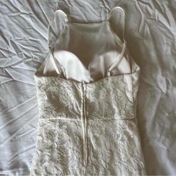 White Lace Mini Dress - Picture 5 of 6